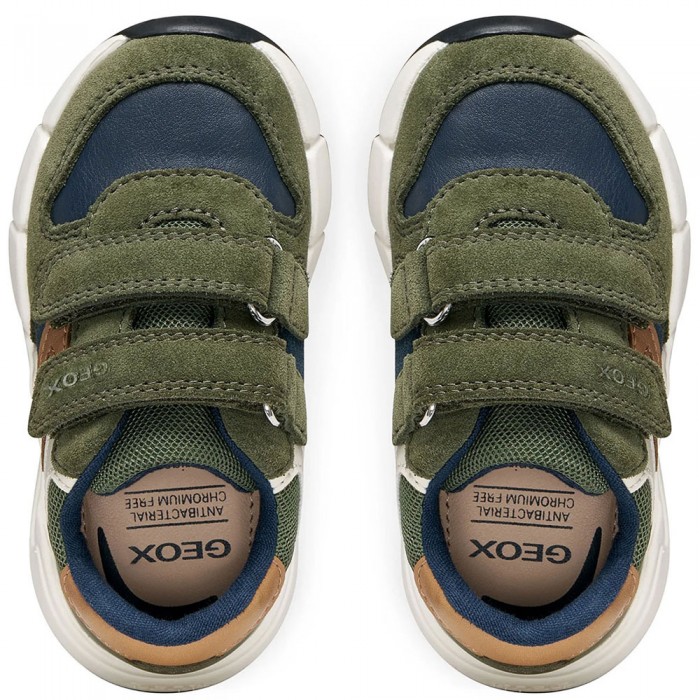 Παιδικά Ανατομικά Sneakers Geox - Flexyper B656GC CB36N Χακί / Μπλε Παιδικά Ανατομικά Sneakers Geox - Flexyper B656GC CB36N Χακί / Μπλε