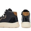 Εφηβικά Casual Μποτάκια Λεοπάρ Geox - Laquinny J56M3B C0531 Μαύρο