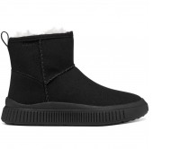 Geox Εφηβικά Μποτάκια Laquinny Suede με Επένδυση Γούνας  J56M3C C9999 Μαύρο