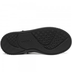 Geox Εφηβικά Μποτάκια Laquinny Suede με Επένδυση Γούνας  J56M3C C9999 Μαύρο