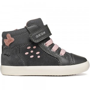 Μπεμπέ Μποτάκια Geox B Gisli Girl B661MA C9002 Γκρι / Ροζ