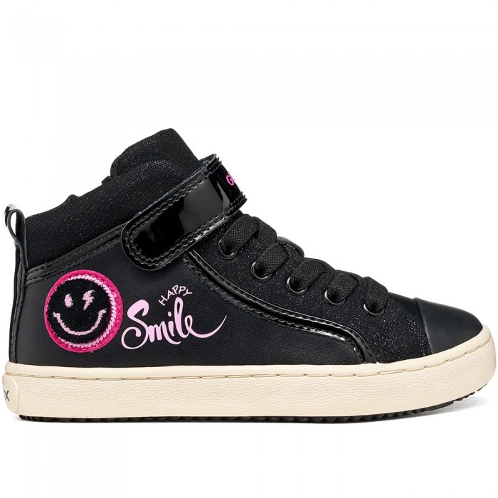 Παιδικά Αθλητικά Μποτάκια Geox - Kalispera Girl Black Happy Smile J744GI C0922 Μαύρο / Φούξια Παιδικά Αθλητικά Μποτάκια Geox - Kalispera Girl Black Happy Smile J744GI C0922 Μαύρο / Φούξια