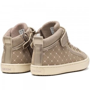 Κοριτσίστικα Sneakers Μποτάκια Geox - Kalispera J744GI C5005 Μπεζ / Χρυσό