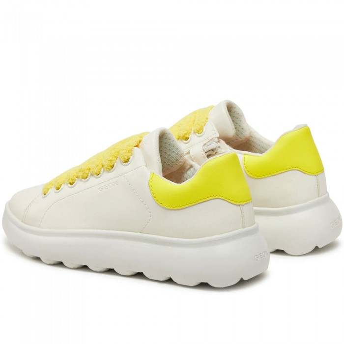 Εφηβικά Sneakers Geox - Puffypop J55MRA C0552 Λευκό/Κίτρινο