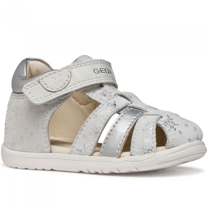 Μπεμπέ Geox Πέδιλο Macchia B254WB C0007 Λευκό/Ασημί