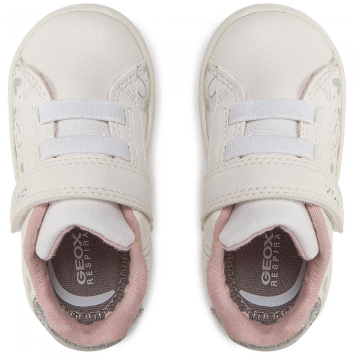 Κοριτσίστικα Sneakers Geox - Eclyper B455MA C0007 Λευκό/Ασημί