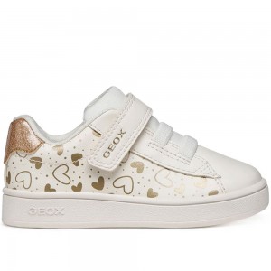 Κοριτσίστικα Sneakers Geox - Eclyper B455MA C0007 Λευκό/Χρυσό