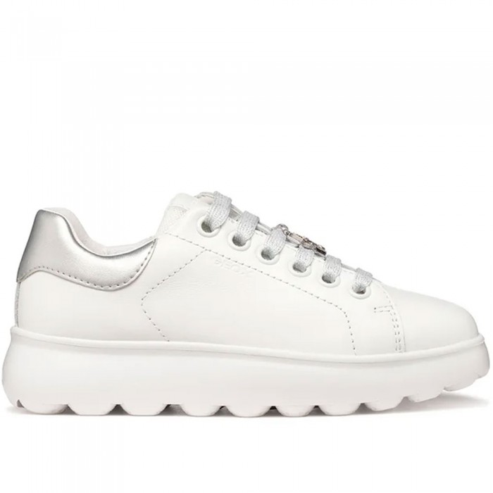 Εφηβικά Sneakers Geox - Puffypop J65MRA C0007 Λευκό/Ασημί