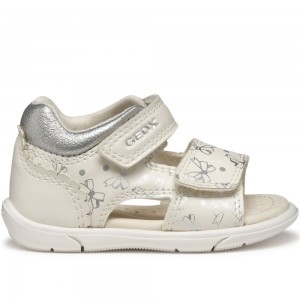 Μπεμπέ Ανατομικά Πέδιλα Geox - Sandal Zapito B556FD C0007 Λευκό