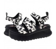 Πέδιλα Hey Dode - Delray Buckle Animal 43199-066 Μαύρο/Λευκό