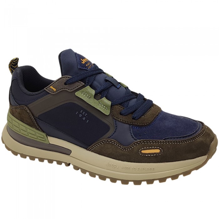 Ανδρικά Δετά Sneaker Jeep - Ground JM62100A-016 Μπλε Ανδρικά Δετά Sneaker Jeep - Ground JM62100A-016 Μπλε