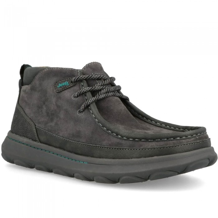 Jeep Kauai Walla Mid Ανδρικά Μποτάκια Suede JM62021A-096 Anthracite / Σκούρο Γκρι 