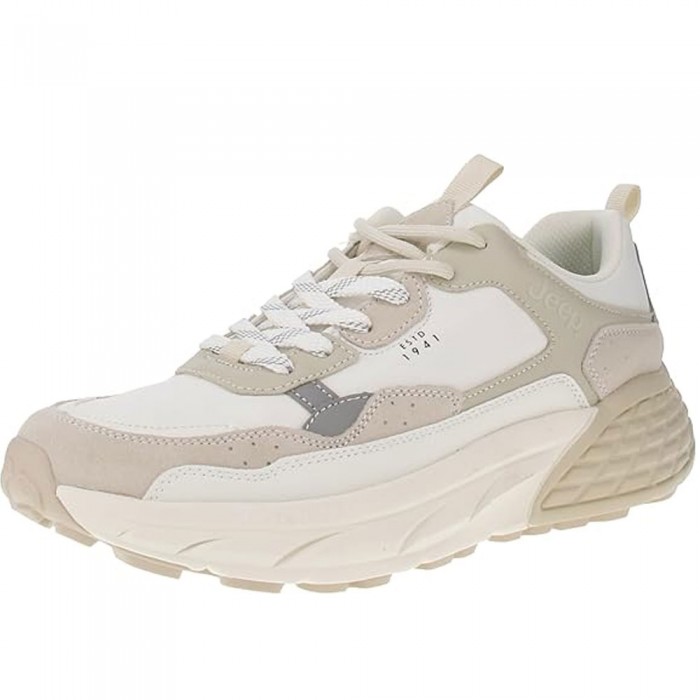 Ανδρικά Δετά Sneaker Jeep - Groove Nylon JM51093A-098 Λευκό Ανδρικά Δετά Sneaker Jeep - Groove Nylon JM51093A-098 Λευκό