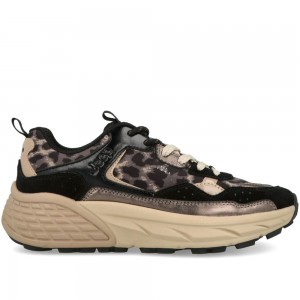 Γυναικεία Chunky Sneakers Jeep - Groove Jungle JL62521A-062 Μαύρο / Leopard