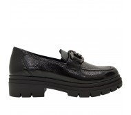 Loafers Chunky Λουστρίνι Δέρμα Ragazza 0479 Μαύρο/Λουστρίνι