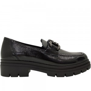 Loafers Chunky Λουστρίνι Δέρμα Ragazza 0479 Μαύρο/Λουστρίνι