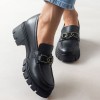 Δερμάτινα Loafers Chunky Ragazza 0751 Μαύρο