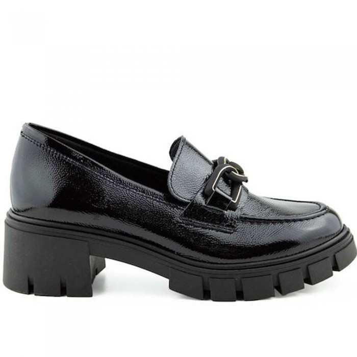 Λουστρίνι Δερμάτινα Loafers Chunky Ragazza 0751 Μαύρο/Λουστρίνι