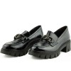 Λουστρίνι Δερμάτινα Loafers Chunky Ragazza 0751 Μαύρο/Λουστρίνι