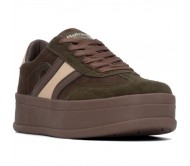 Refresh Γυναικεία Sneaker με Δίπατη Σόλα & Memory Foam 176234 Χακί / Μπεζ