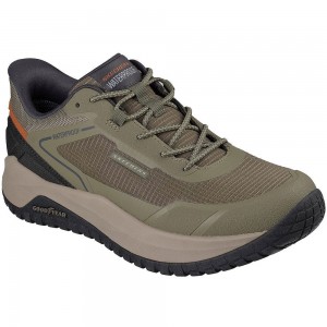 Ανδρικά Αδιάβροχα Skechers Hands Free Slip-ins Badger - Koda 211367/OLV  Λαδί