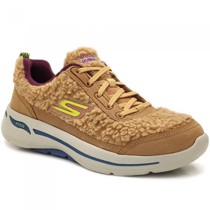 Γυναικεία Skechers Go Walk Arch Fit - Snow Bound 124420/TAN Ταμπά