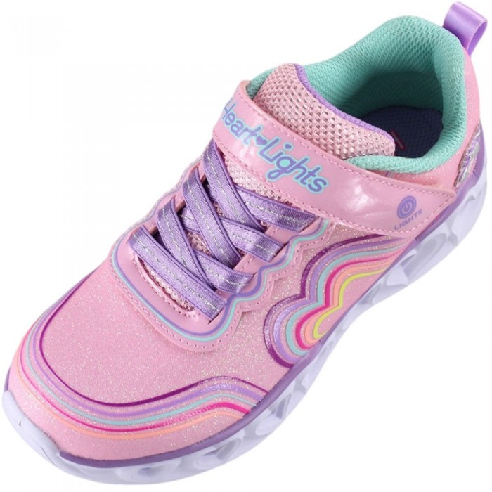 Μπεμπέ Αθλητικά Φωτάκια Skechers - Retro Hearts 302689N/LPMT Ροζ