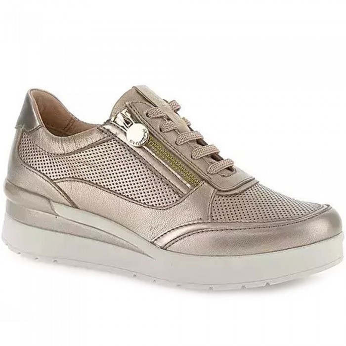 Δερμάτινα Sneakers Stonefly - Laminated 220738 Μπεζ