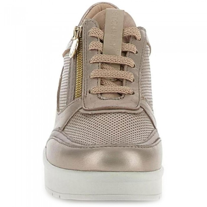 Δερμάτινα Sneakers Stonefly - Laminated 220738 Μπεζ