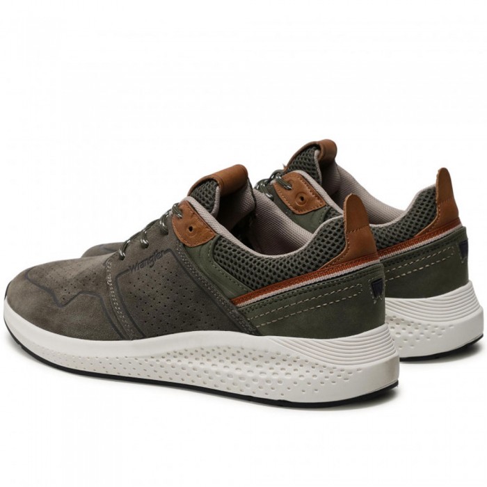 Δερμάτινα sneaker Wrangler-Sequoia City WM11071A 020 Χακί