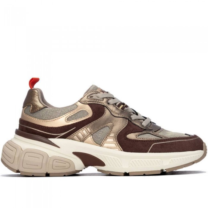 Γυναικεία Chunky Sneakers Xti 14649502 Καφέ / Μπεζ Μεταλλικό