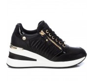 Xti Sneakers Πλατφόρμα Δετά 143071 Μαύρο